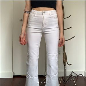 Zara Flared jeans with fringes at bottom
